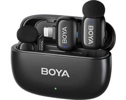 Boya Mini-15 2.4 GHz Ultra Mini Wireless Microphone Black (2TX+1RX-Lightning)