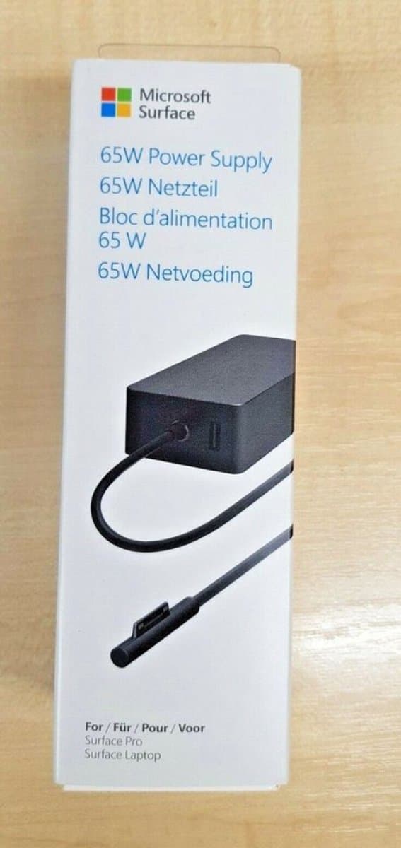 Microsoft Surface 65W Power Supply - Netspanningsadapter - 65 Watt - commercieel - voor Surface Book, Laptop, Pro (Medio 2017), Pro 3, Pro 4 — afbeelding 1