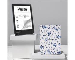 PocketBook Verse e-reader Bright Blue – 6 inch – 8 GB + Bloemen hoesje – voordeelbundel