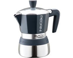 Pedrini MyMoka induction Moka pot Blauw, Roestvrijstaal