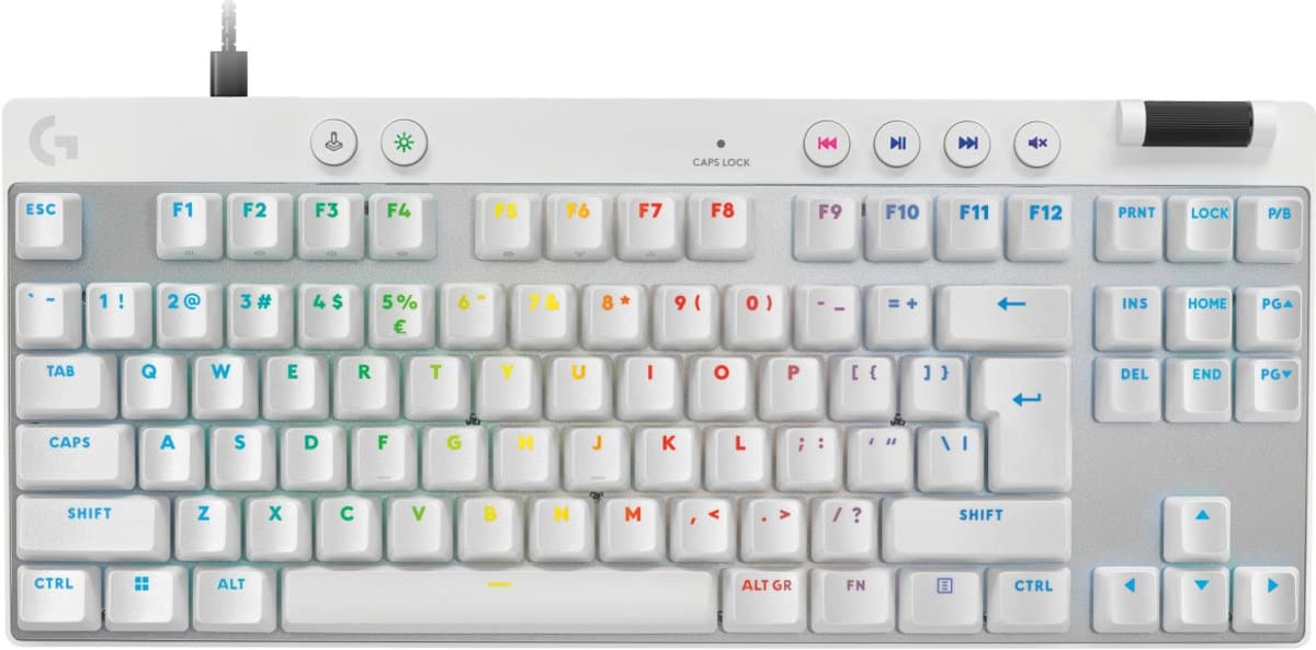 Logitech G Pro X TKL Rapid Gaming Toetsenbord Wit Qwerty — afbeelding 1