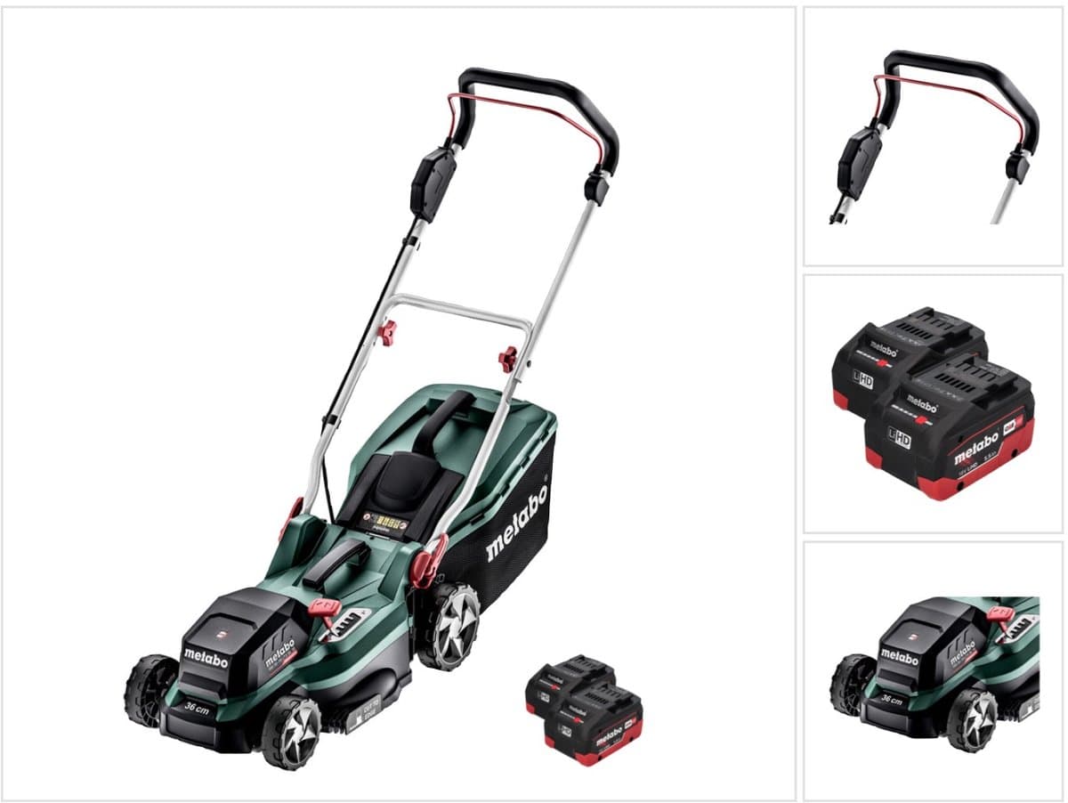 Metabo RM 36-18 LTX BL 36 accugrasmaaier 36 V ( 2x 18 V ) LTX Brushless + 2x accu 5,5 Ah - zonder lader — afbeelding 1