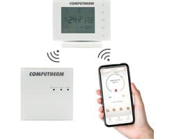 Draadloze Wifi Thermostaat Set voor Verwarming en Koeling - Bediening via App