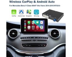 JUNSUN Draadloze CarPlay Android Auto Decoder Box Retrofit Kit Geschikt voor Mercedes Benz V-Klasse W447 Vito Viano NTG 5.0