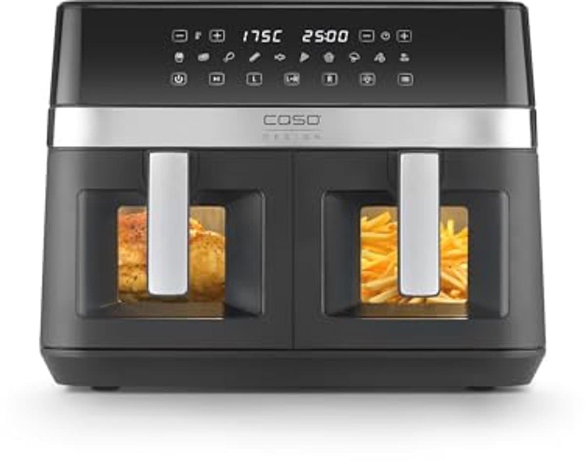 Dubbele Heteluchtfriteuse met 2 Kamers en 11 Liter Volume - Gezond en Versnel Koken — afbeelding 1