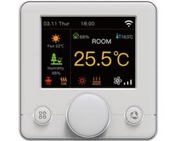 Slimme Wifi Thermostaat voor Airconditioning met RGB Kleurenscherm - Geschikt voor 4-buizen systeem en Voice Control (Alexa/Google Home)