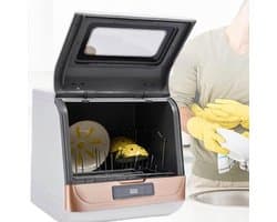 Compacte Vaatwasser - Tafelmodel Reiniger - Snelle Schoonmaak - Installatievrij Apparaat - Voor 4-6 Personen - Gebroken Wit