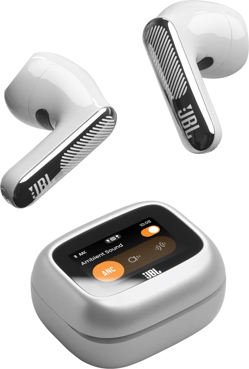JBL Live Flex 4 Draadloze oordopjes met Noise Cancelling en Smart Case (2026) Zilver — afbeelding 1