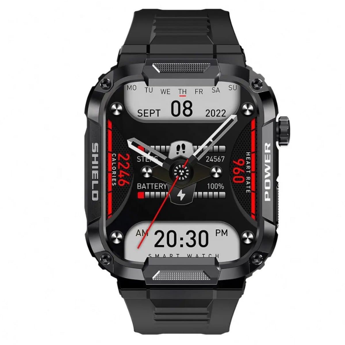 Manike G106 Smartwatch – 1,96 inch AMOLED Display - Hartslag & Bloeddrukmeting - SpO₂ - Slaaptracking - Multisport - IP68 Waterdicht - 7 Dagen Batterij - Android & iOS Compatibel - Meldingen - Stappenteller - Sporthorloge - Activity Tracker — afbeelding 1