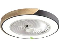 Bovista Plafondventilator - Met Verlichting - Plafond Ventilator - Met Lamp - Plafonniere Met Ventilator - Met Licht - Zwart