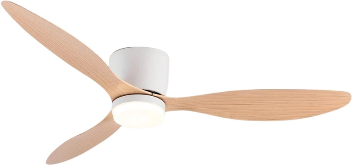 Nivard Plafondventilator - Met Verlichting - Plafond Ventilator - Met Lamp - Plafonniere Met Ventilator - Met Licht - Zwart - 105cm — afbeelding 1