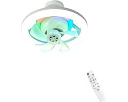 Nivard Plafondventilator - Met Verlichting - Plafond Ventilator - Met Lamp - Plafonniere Met Ventilator - Met Licht