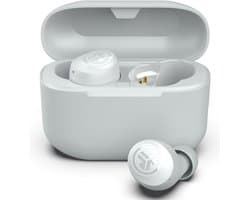 JLab Go Pop Draadloze Oordopjes - Bluetooth Oortjes Draadloos - 35 uur Batterijduur - Be Aware Audio - Met Microfoon - Geschikt voor Android en Apple - Wit