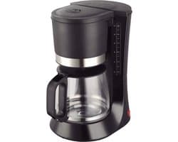 Druppelkoffiezetapparaat 1,2L – 10 tot 12 Kopjes – Met Glazen Kan – Warmhoudfunctie – Automatische Temperatuurregeling – 900 Watt – Zwart – Koffiemachine voor Thuis of Kantoor