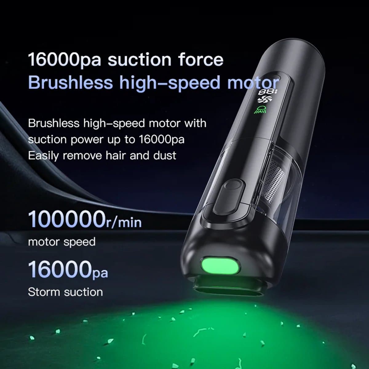 Viatel Wireless Handheld Car Vacuum + pomp Cleaner 10000PA 150PSI Car Air Pump Tyre Inflatable Pump Dust Collector For Car Home /Multifunctionele Autozuiger | Met compressor en digitaal display | stofzuigen | banden oppompen — afbeelding 1
