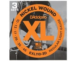 D'Addario EXL110-3D Snaren 3-Pack voor Elektrische Gitaar (10-46)