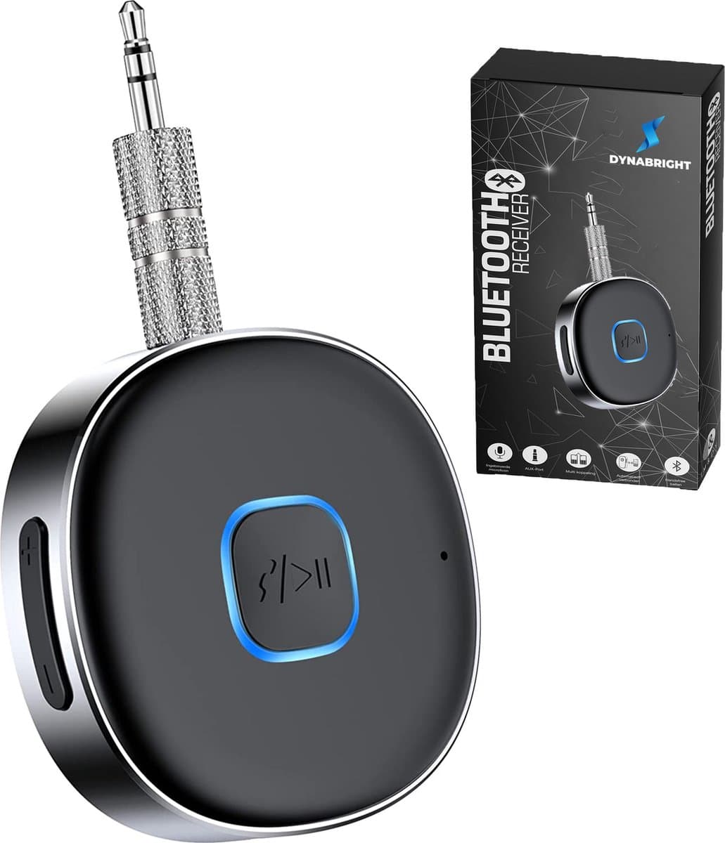 DynaBright Bluetooth Receiver - BT 5.0 - 3.5MM AUX - Bluetooth Ontvanger - Handsfree Bellen - Bluetooth Audio Receiver — afbeelding 1