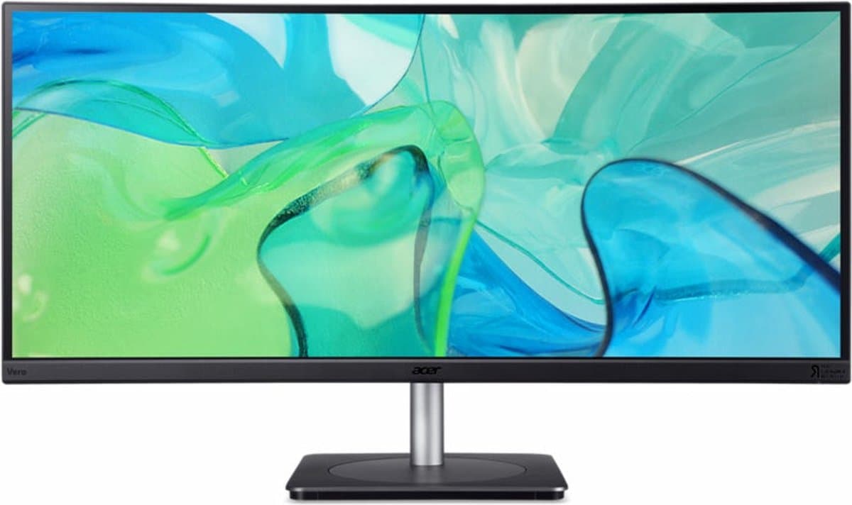 Acer CB343CUR computer monitor 86,4 cm (34") 3440 x 1440 Pixels UltraWide Quad HD LED Zwart, Zilver — afbeelding 1