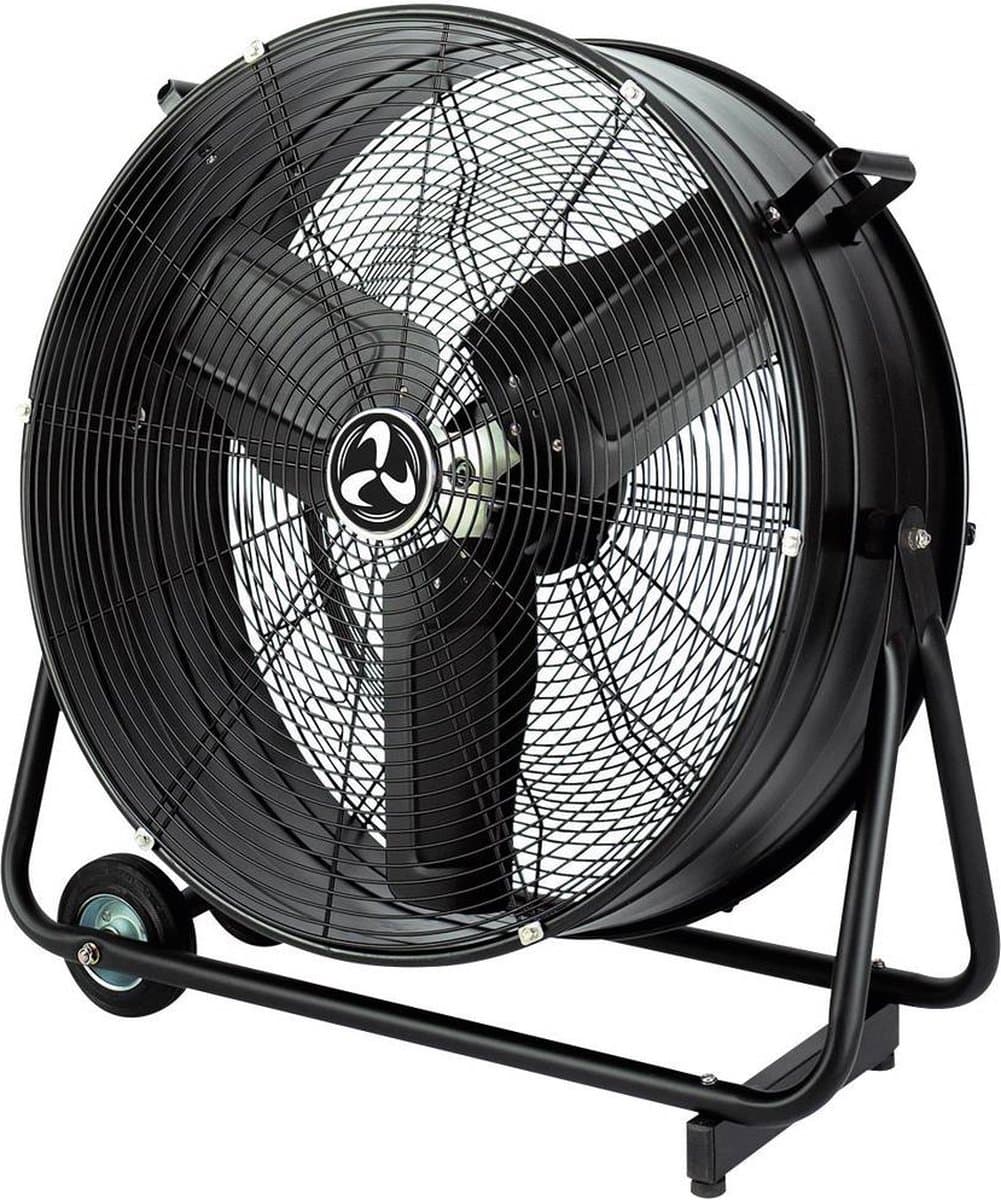 CasaFan DF800 Eco IP54 SL Vloerventilator 123 W (Ø x h) 88 cm x 92 cm Zwart (mat) Zwenkbaar — afbeelding 1