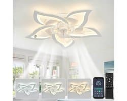 Equivera Plafonniere met Ventilator - Plafondventilator - Plafondventilator Afstandsbediening - Plafondventilator Slaapkamer - Plafond Ventilator met Verlichting - Plafondlamp - Plafonniere - Ideaal voor in uw slaapkamer!
