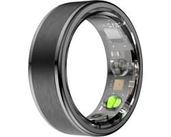 Kuno Ring 1 - Slimme ring - Smart Wearable - Health Ring - Slaap Tracker - Hartslagmeter - Stappenteller - Fitness en Activiteiten Tracker - Calorieen Bijhouden - Geen Abbonement - Waterdicht - voor Mannen en Vrouwen - Zwart - Maat #11