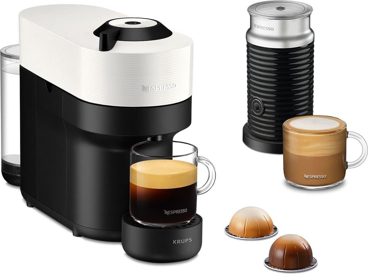 Krups Nespresso Vertuo POP XN9211 - Koffiecupmachine - Coconut White - Inclusief Melkopschuimer - Compact — afbeelding 1