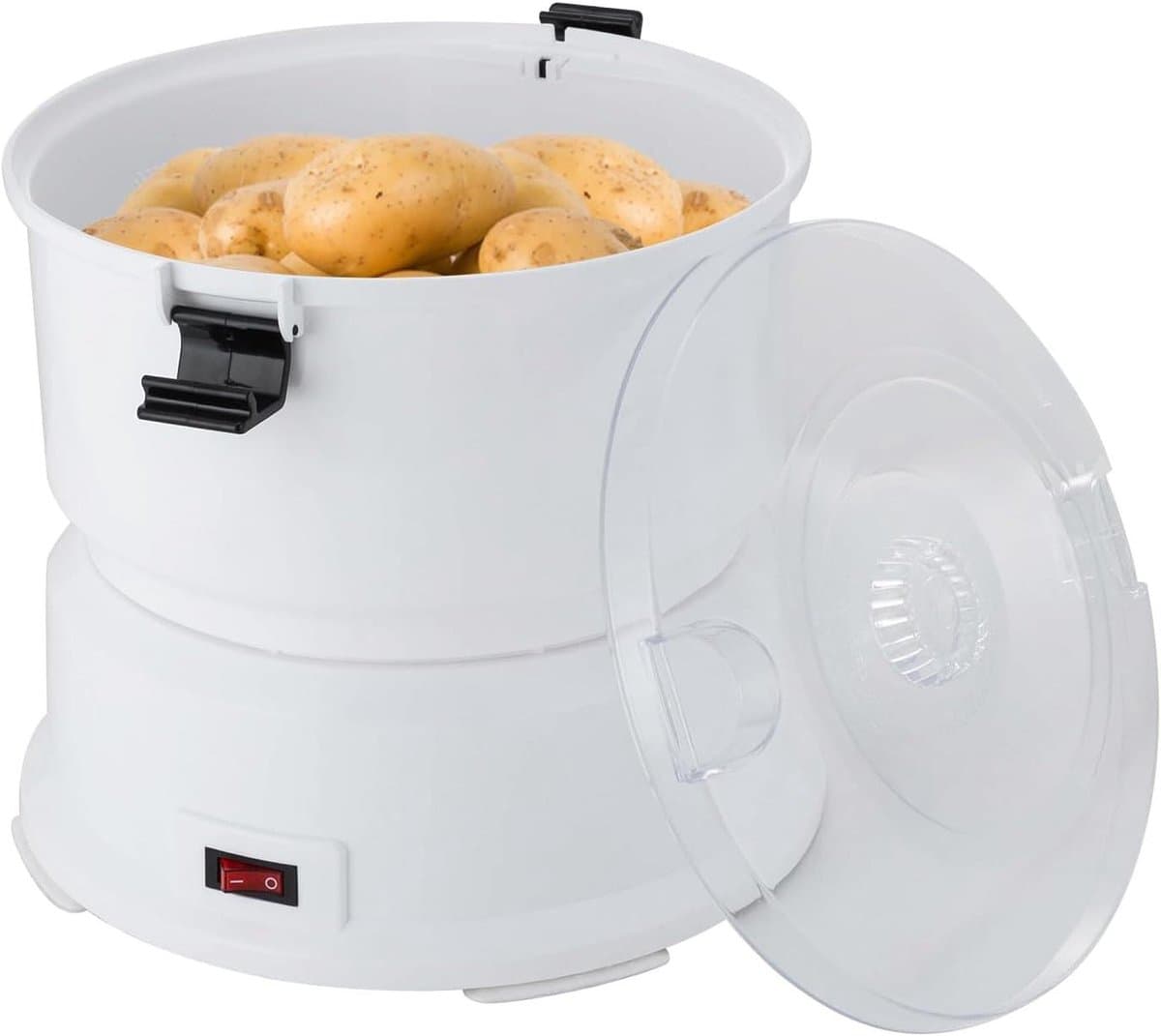 Elektrische Aardappelschilmachine - Automatische Dunschiller - Snel Groenten Schillen - 85W Koperen Motor - 08 kg Capaciteit - Wit — afbeelding 1