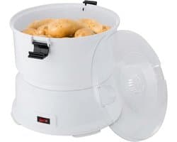 Elektrische Aardappelschilmachine - Automatische Dunschiller - Snel Groenten Schillen - 85W Koperen Motor - 08 kg Capaciteit - Wit