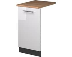 Vaatwasserfrontpaneel - Keukenfront Paneel - Keuken Completeren - Hoogglans Afwerking - 45 cm breed - Wit