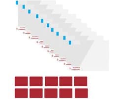 SnelShoppen - Pack van 10 Dubbelzijdige Lijmplaten voor Dashcam, Anti-statische Folie, 10 Stuks, 4x3cm, Auto Accessoires voor Eenvoudige Bevestiging
