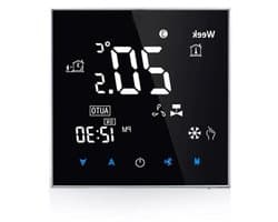 Digitale Thermostaat - Klimaatregelaar - Energie Besparen - Weekprogramma Functie - 3.2 Inch LCD - Nero