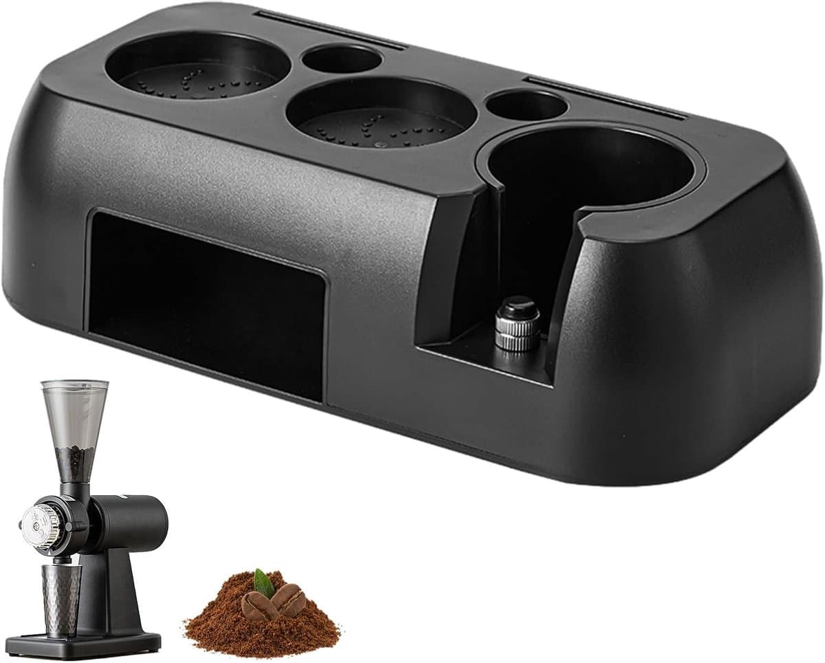 Espresso Tamping Station - Koffie Accessoire - Koffie Bereiden - Verstelbare Hoogte - 51-58 mm - Zwart — afbeelding 1