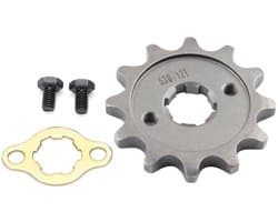 Voortandwiel, 17 mm x 30 mm, voormotortandwiel met montagetoebehoren, 12 tanden gelegeerde staaltanden, Geschikt Voor 530 ketting met Geschikt Voor onderdelen.