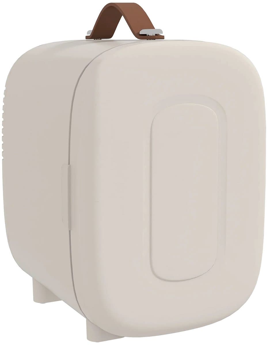 Zerova Cosmetische koelkast 4L - Mini koelkast - Beaty Koelkast Tafelmodel - Koelen en Verwarmen - 20,3 x 26,3 x 28 cm - Créme Wit — afbeelding 1