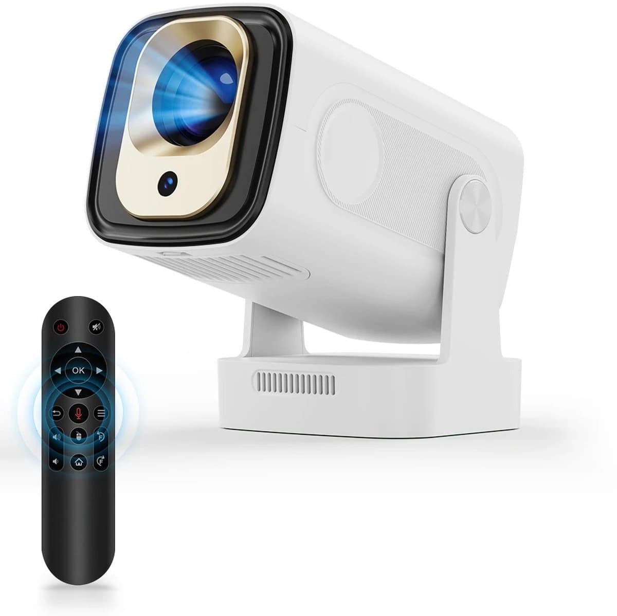 UFTA 4K Beamer Projector Native 1080P - Android 11 Dual WiFi Bluetooth 5.4 - Autofocus Keystone - 330 ANSI Thuisbioscoop - Wit — afbeelding 1