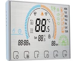 Slimme Thermostaat - Verwarmingsthermostaat WiFi - Comfortabel Wonen - Programmeerbaar met 6 Periodes - 05°C Nauwkeurigheid - Grijs