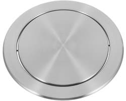 Dailygoods- Klapdeksel Inbouwdesign - Afvalemmer - Roestvrij Staal - Compact - Geschikt voor Thuis/Kantoor - Afmetingen 16,5 x 16,5 x 3,3 cm - Afvalbakdeksel