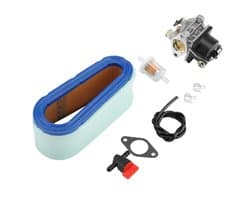 Dailygoods- Carburateur Kit - Inclusief Brandstoffilter - Luchtfilter met Voorfilter - Afdichting - Brandstofleiding - Eenvoudige Installatie - Grasmaaier Carburateur