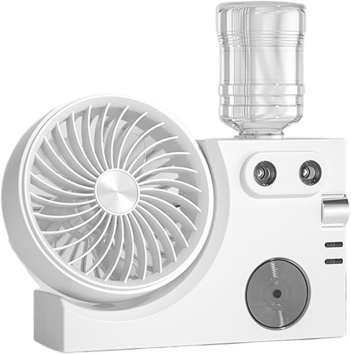 Mistventilator - Vernevelaar Ventilator - Persoonlijke Koeling - Dubbele Nozzles - 21.7 cm - Wit — afbeelding 1