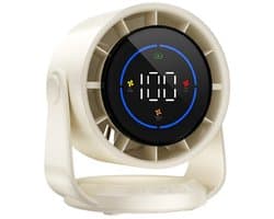 GELLDG Tafelventilator - Ventilateur met 100 Windsnelheden - Ultra Stille USB Oplaadbare Ventilator - Geschikt voor Bureau, Thuis, Slaapkamer en Auto - Kunststof - 173x138x190mm
