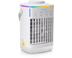 Luchtkoeler - Mini Airco - Persoonlijke Verkoeling - Ingebouwd Nachtlampje - Compact Formaat - Wit