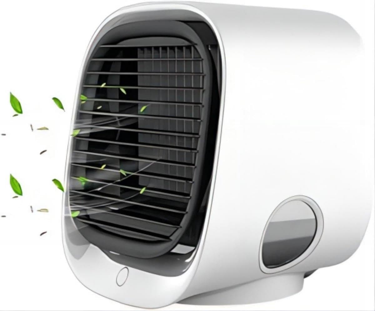 Kleine draagbare airconditioner,Persoonlijke luchtkoeler – Ultrastil, energiezuinig, ingebouwde luchtreiniger – Geschikt voor slaapkamers, kantoren en kamperen – Geen installatie nodig — afbeelding 1