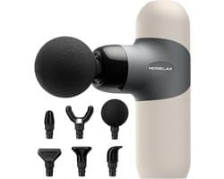Thijox - Mini Massagepistool Draagbaar Diepe Weefsel Percussie Spiermassager met 6 Verwisselbare Massagekoppen en 4 Snelheden, Ideaal voor Sport, Onts