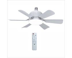 Dimbare plafondventilator (46cm) met verlichting en afstandsbediening- voorzien van 3 kleurinstellingen en 3 snelheden- plafondventilator met verlichting voor de slaapkamer.