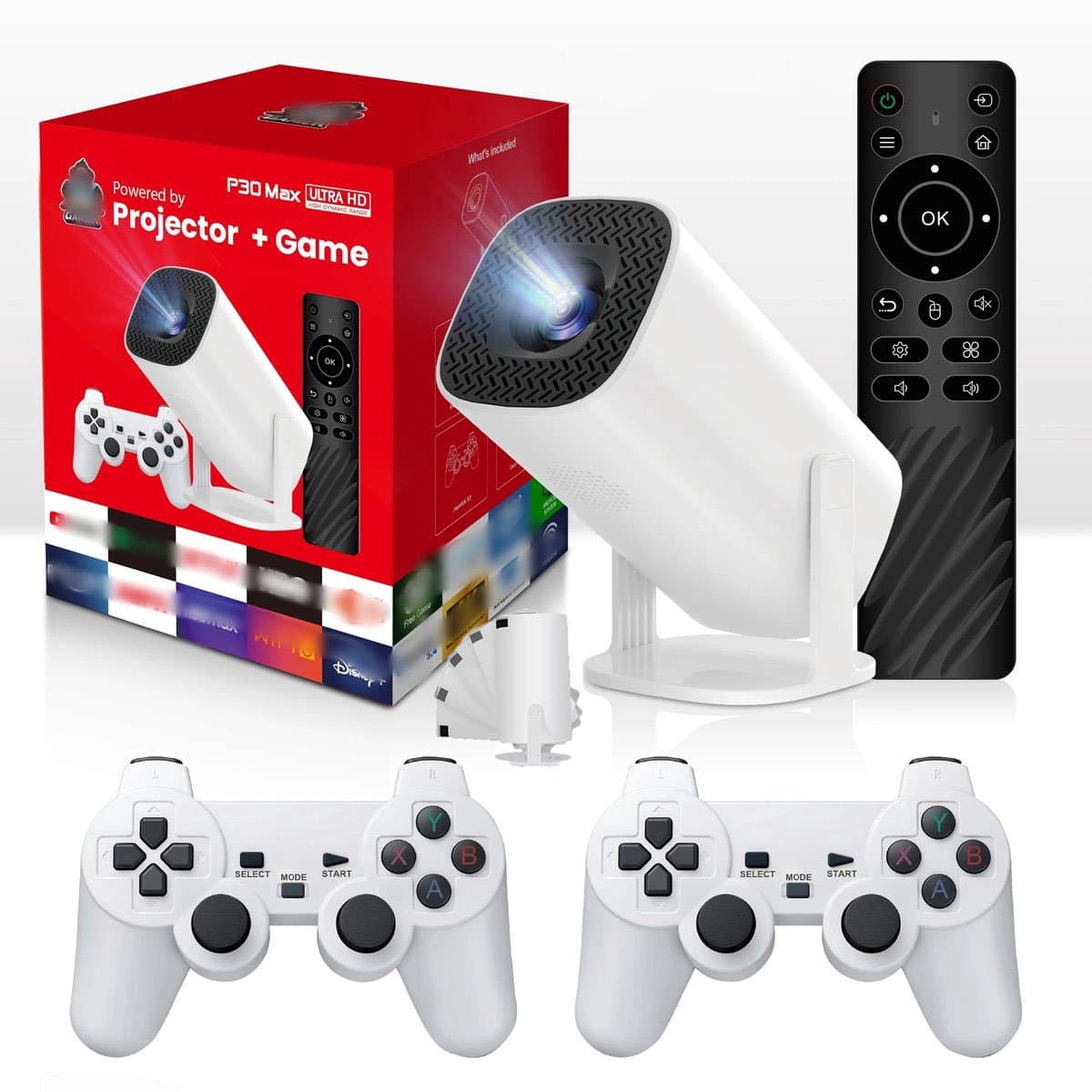 sogiol® Beamer Thuisbioscoop Projector - HD Ready 720P - 160 ANSI Lumen - WiFi Screen Mirroring - Draagbare Gaming Projector - Wit — afbeelding 1