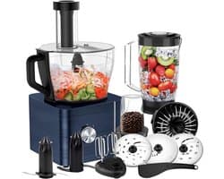 Keukenmachine - Foodprocessor Mixer - Koken en Bakken - 11-in-1 Functionaliteit - 3.2 Liter Kom - Donkerblauw