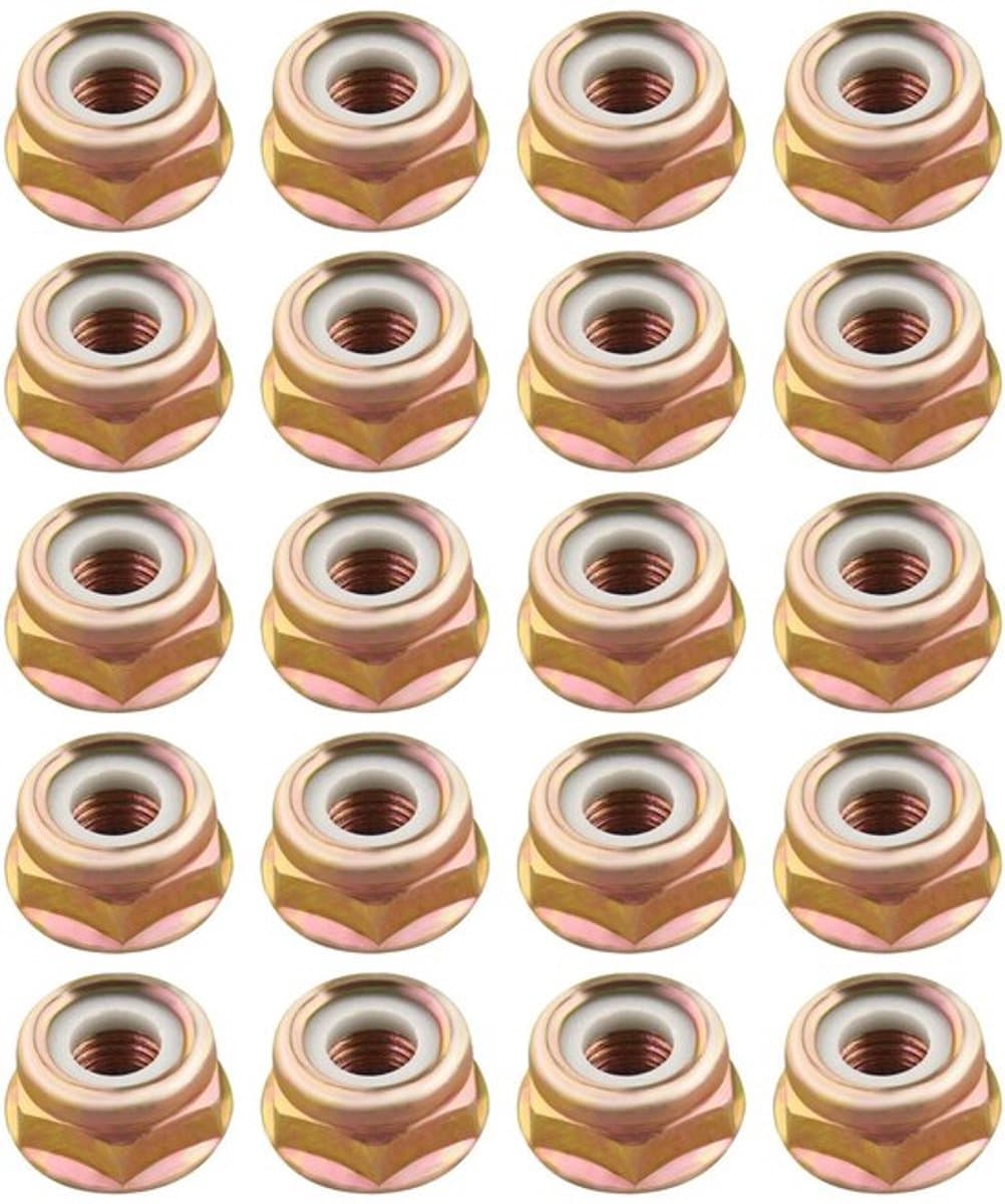 Moer 20 Stuks - Linkerhand Draad M10x1.25 - Vervangingen - Metaal - Slijtvast - Corrosiebestendig - Afmetingen 22x11 mm - Draadmoer — afbeelding 1