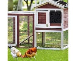 Zonne Ventilator - Afzuigventilator - Luchtcirculatie Buiten - Energiezuinig Zonnepaneel - 21x15x4 cm - Zwart