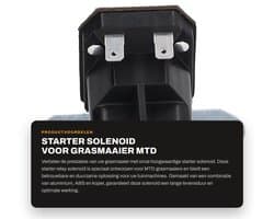 Dailygoods- Startrelais Aluminium - Starter Solenoid - 12V - Geschikt voor MTD - Vervangt OEM 725 04439B - Duurzaam en betrouwbaar - Startsolenoïde