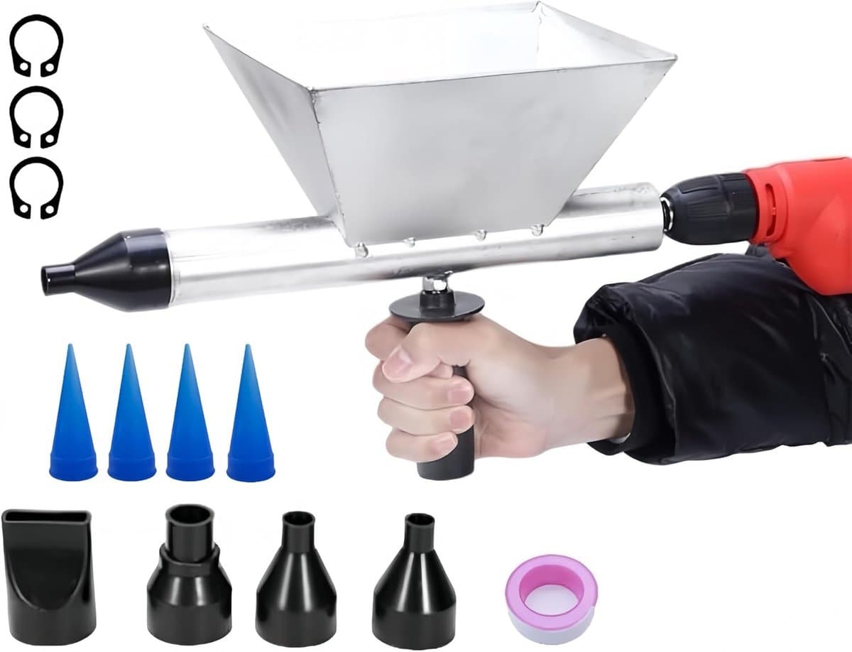 Mortar Gun - draagbare mortelspuit - met 8 verwisselbare spuitmonden - ideaal voor precisiewerk - ShopVlot — afbeelding 1
